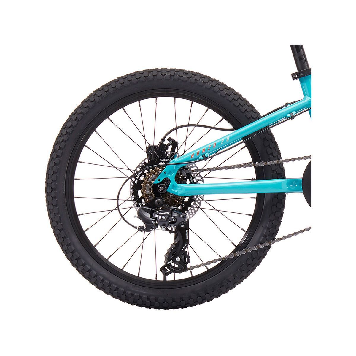 Kona Honzo 20, gloss dirty cyan w/ flamethrower orange & cream decals - Bild 5