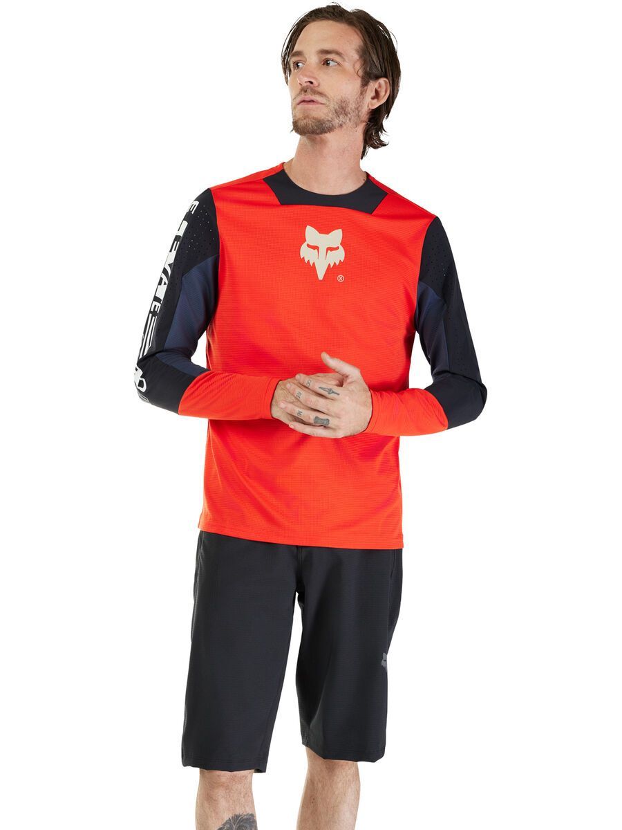 Fox Defend LS Jersey Elevated, fluorescent red - Bild 3