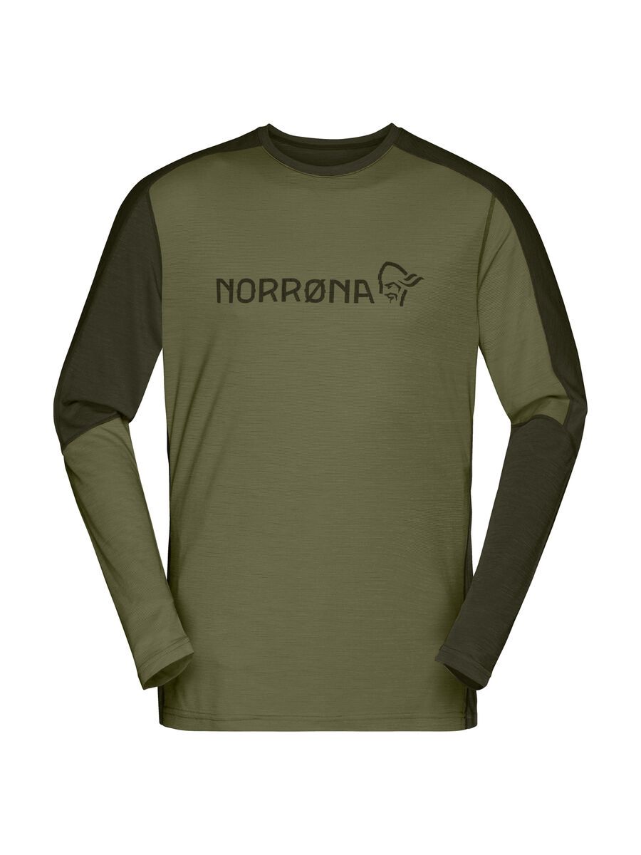 Norrona falketind equaliser merino round Neck M's, olive night/rosin - Bild 1