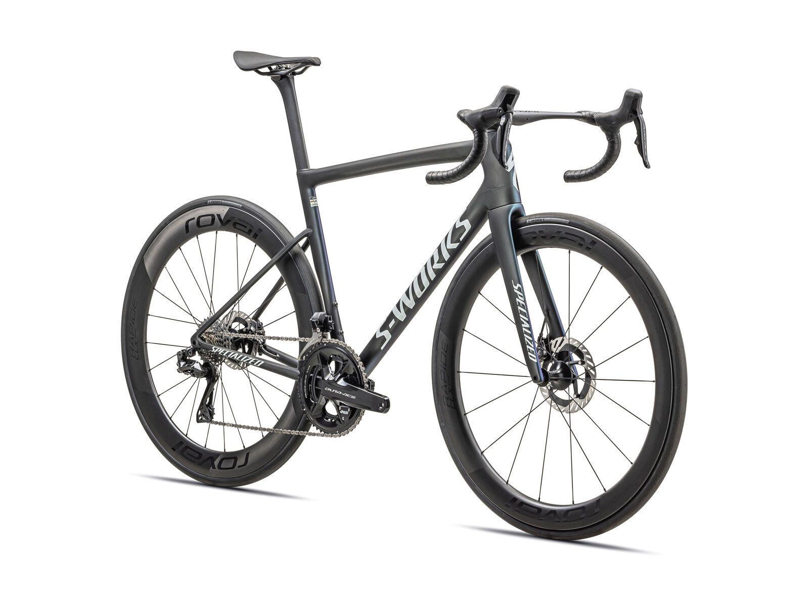 Specialized S-Works Tarmac SL8 - Shimano Dura-Ace Di2, satin carbon/cynan blue/silver-blue pearl fade/white silver - Bild 2