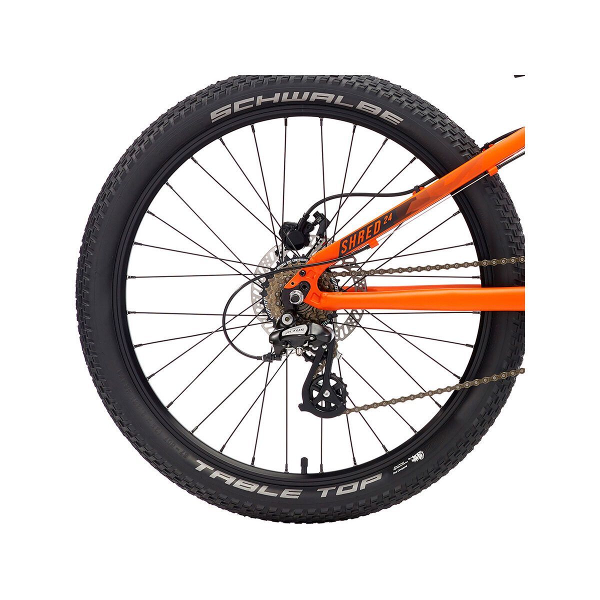 Kona Shred 24, matt orange w/ black decals - Bild 5