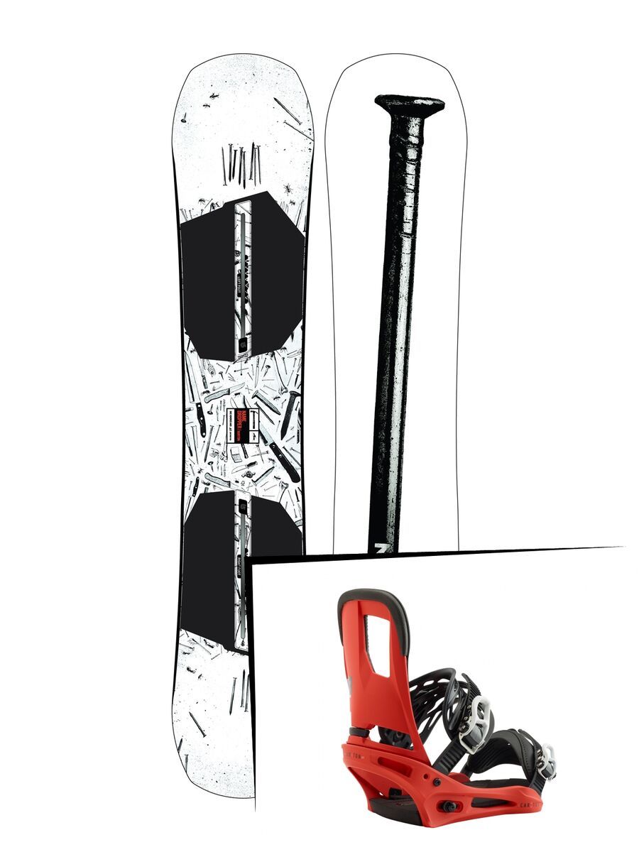 Set: Burton Name Dropper 2019 + Burton Cartel red - Bild 1