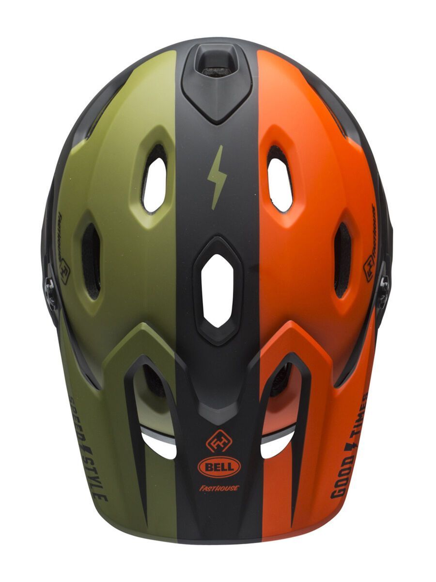 Bell Super DH MIPS Fasthouse, matte green/orange - Bild 6