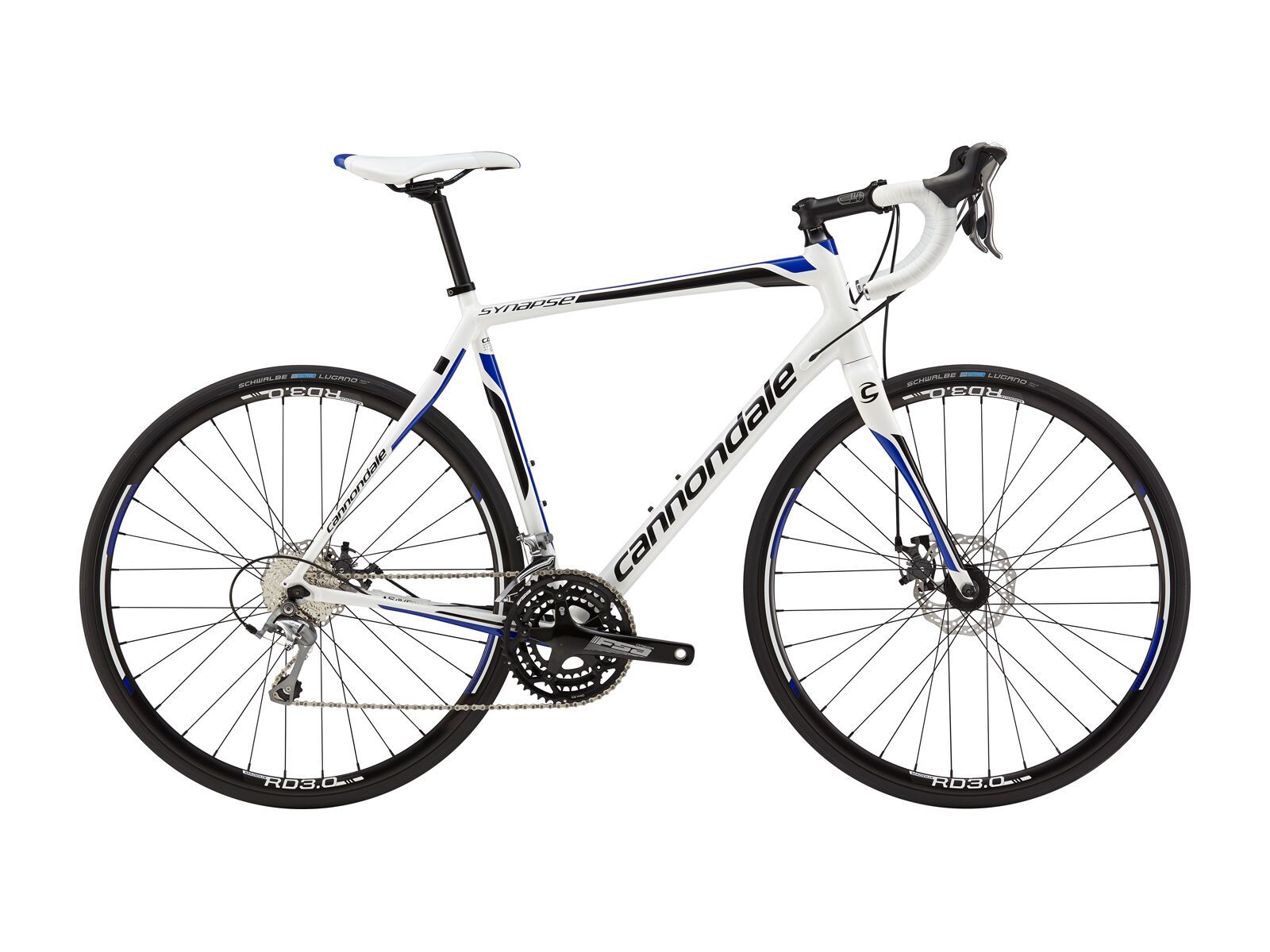 Cannondale Synapse Alloy Tiagra Disc, magnesium white with ultra blue and jet black, gloss - Bild 1