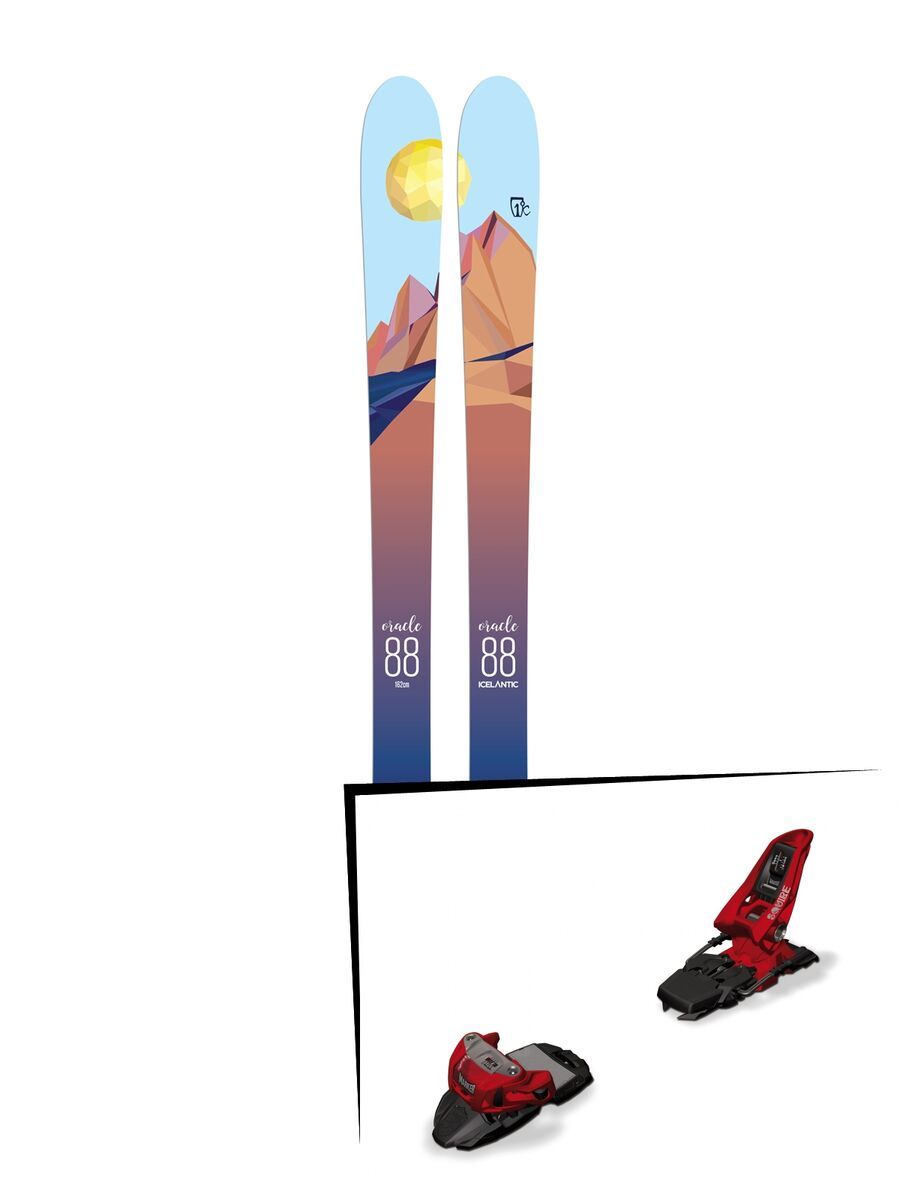 Set: Icelantic Oracle 88 2018 + Marker Squire 11 red - Bild 1