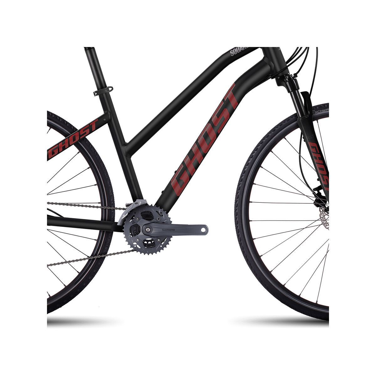 Ghost Square Cross 4 W, night black/neon red/urban grey - Bild 3