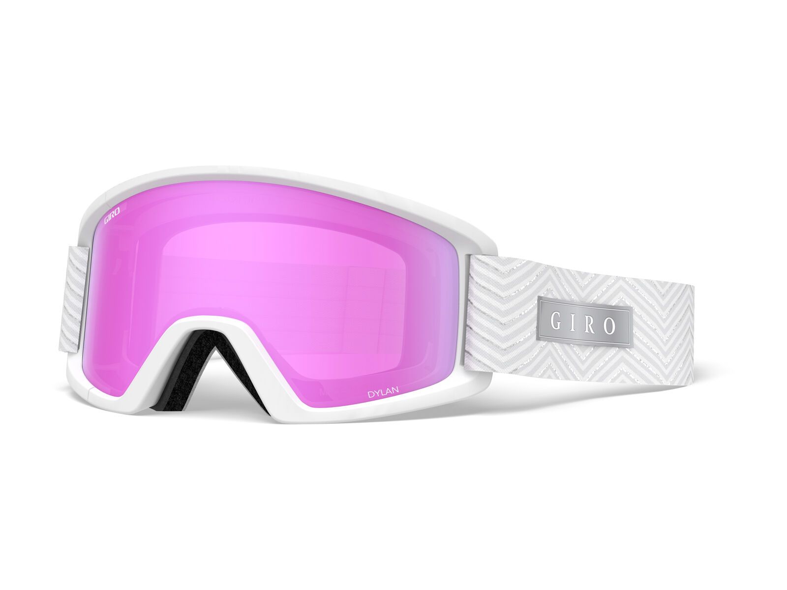 Giro Dylan inkl. WS, white zag/Lens: amber pink/yellow - Bild 1