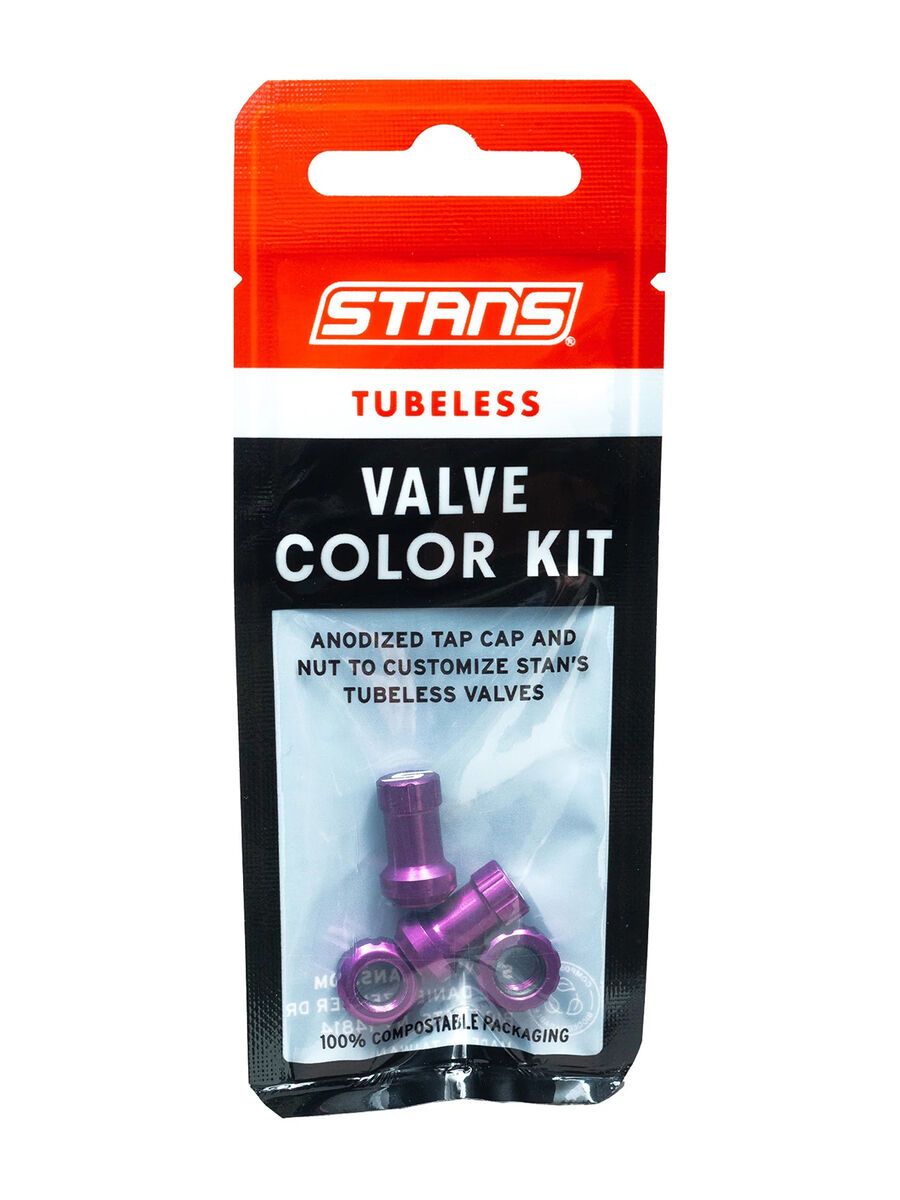Stan's NoTubes Tubeless Valve Color Kit, purple - Bild 3