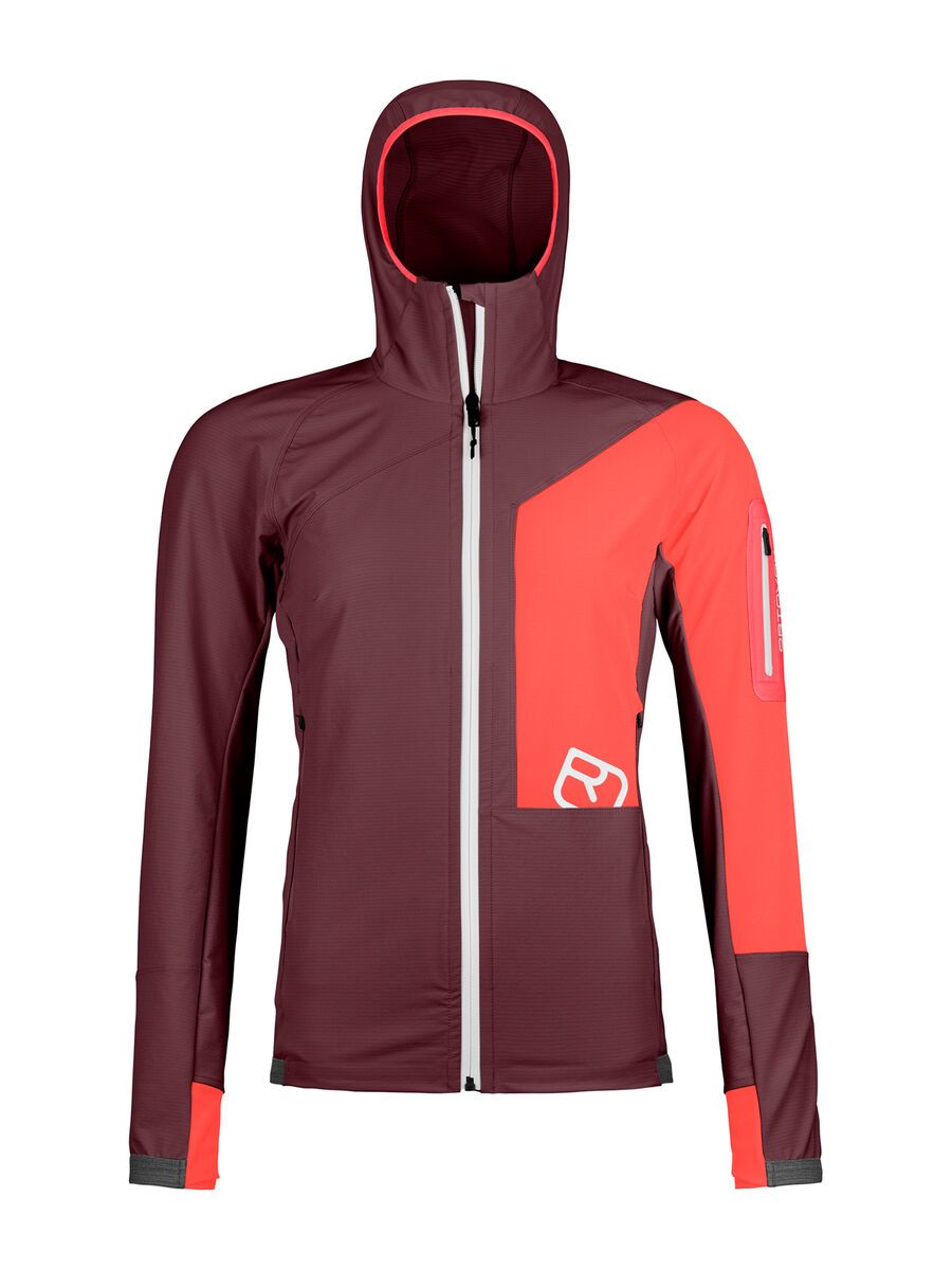 Ortovox Merino Airsolation Berrino Hooded Jacket W winetasting XS 6027700011