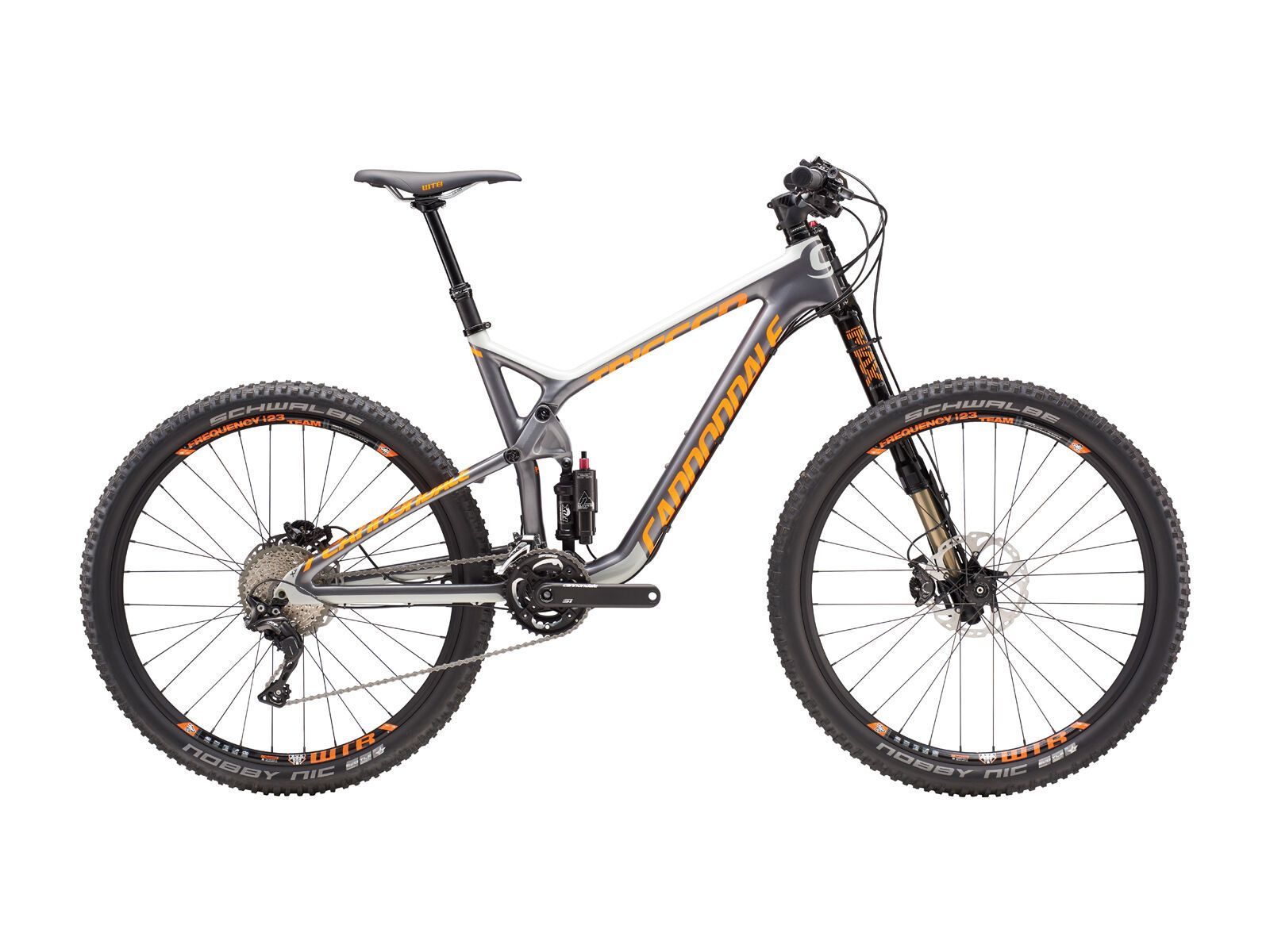 Cannondale Trigger Carbon 2, primer grey w/charcoal grey and acid orange, gloss - Bild 1