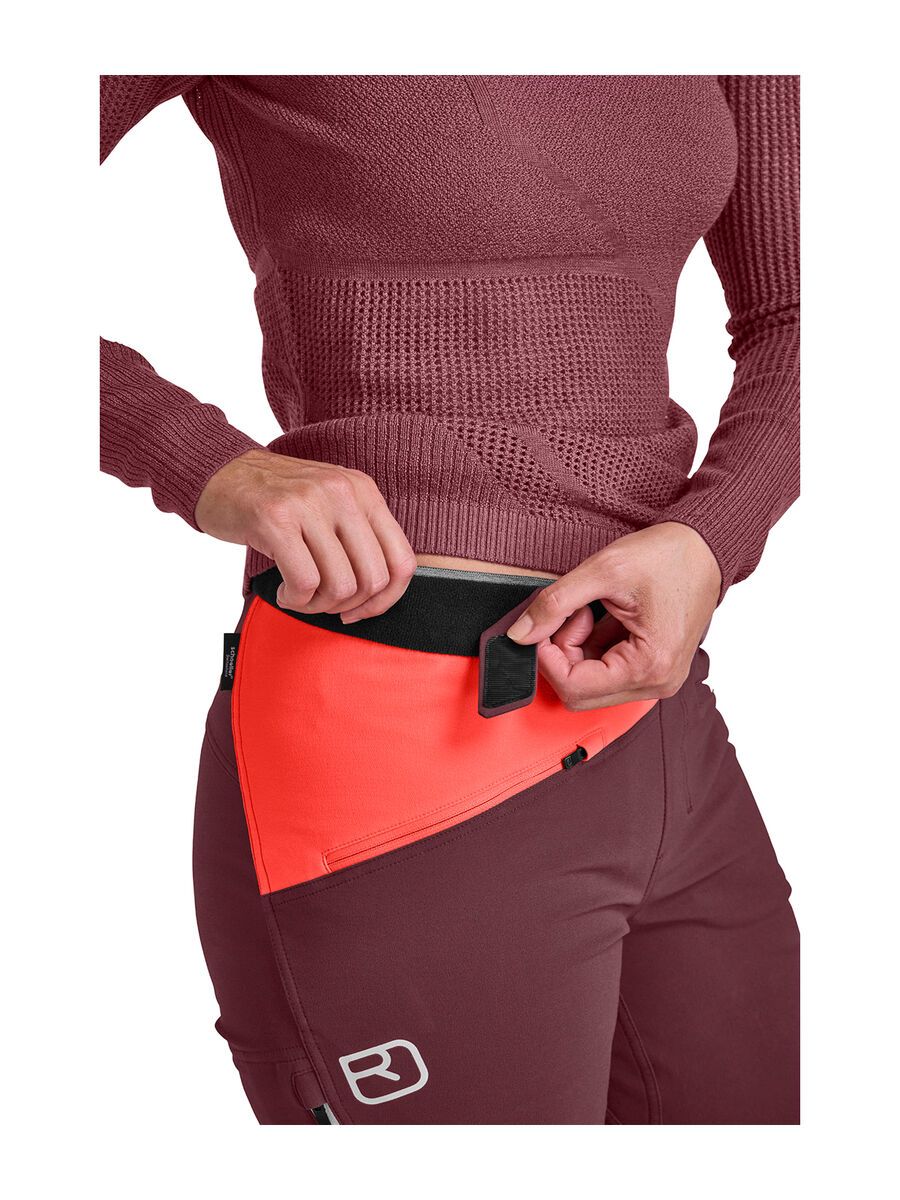 Ortovox Merino Naturtec Light Col Becchei Pants W, winetasting - Bild 3