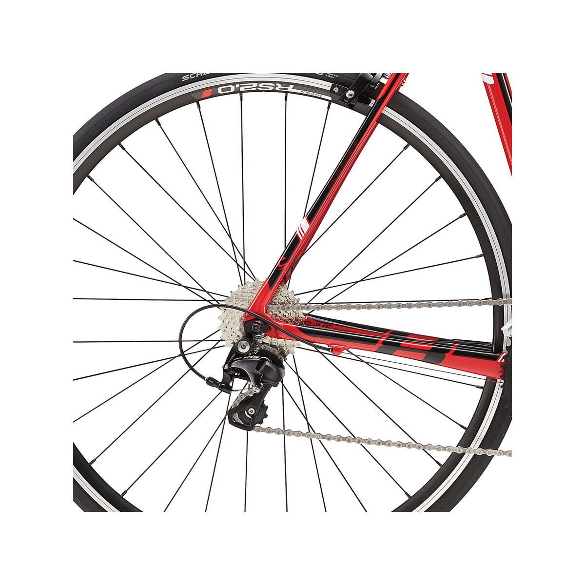 Cannondale CAAD8 105 5, race red w/ jet black and magnesium white, gloss - Bild 4