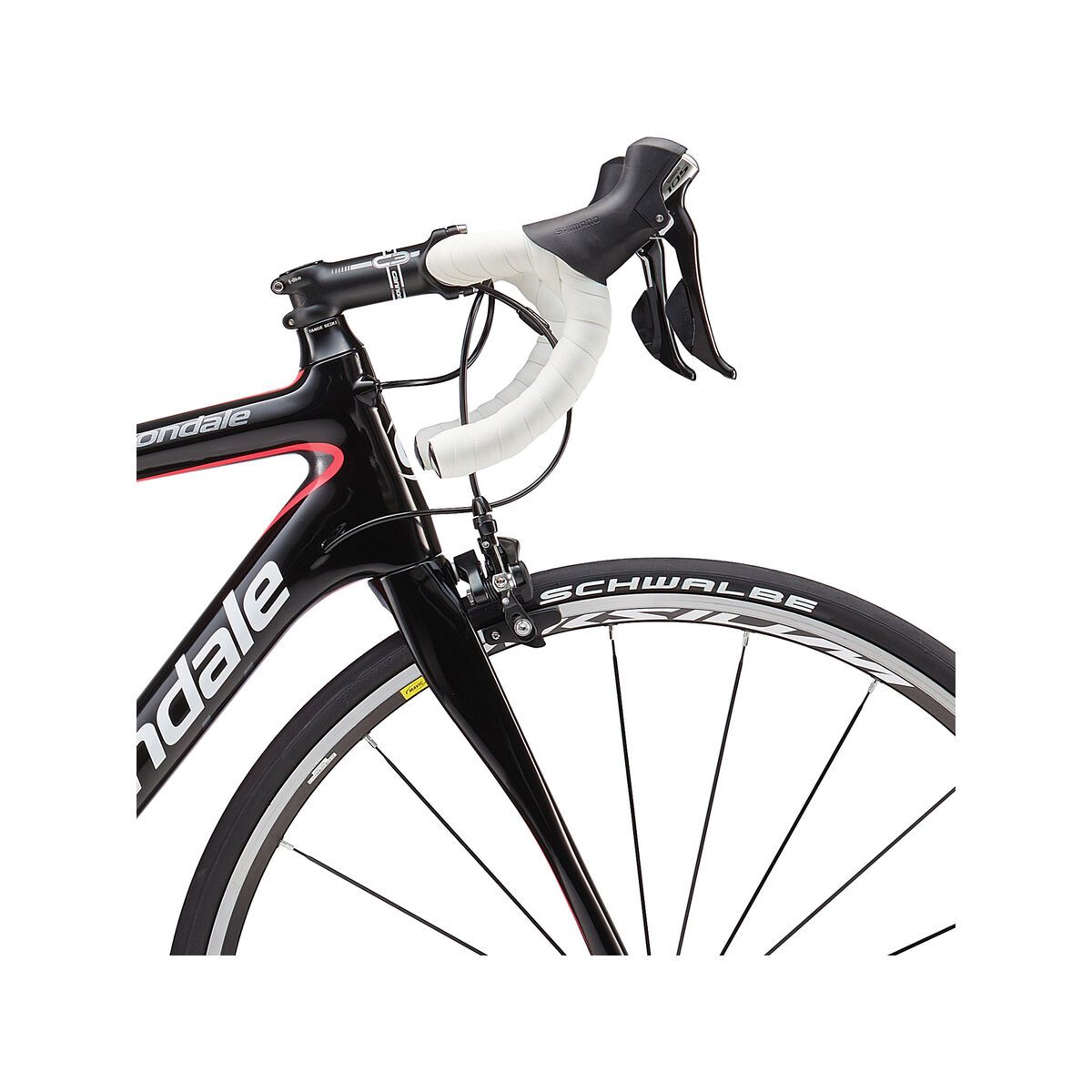 Cannondale Synapse Carbon Women's 105 5, jet black w/ acid strawberry, magnesium white and charcoal grey, gloss - Bild 5