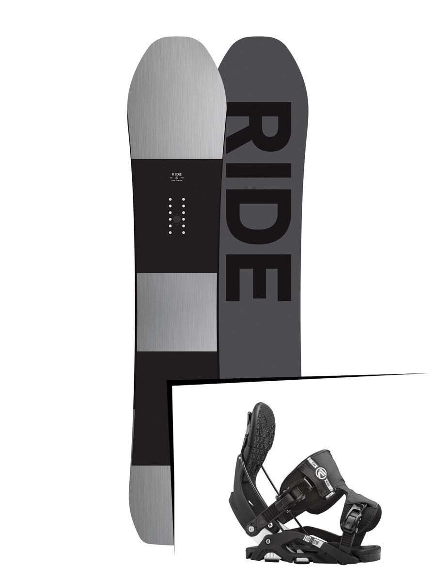 Set: Ride Timeless 2017 + Flow Nexus 2016, black - Snowboardset - Bild 1