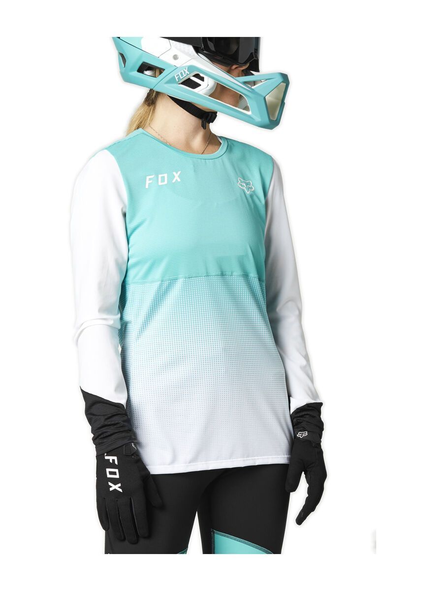 Fox Womens Flexair LS Jersey, teal - Bild 1