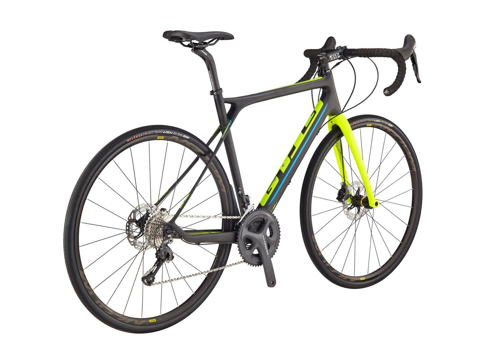 GT Grade Carbon Ultegra, raw w/ neon yellow & process cyan - Bild 4