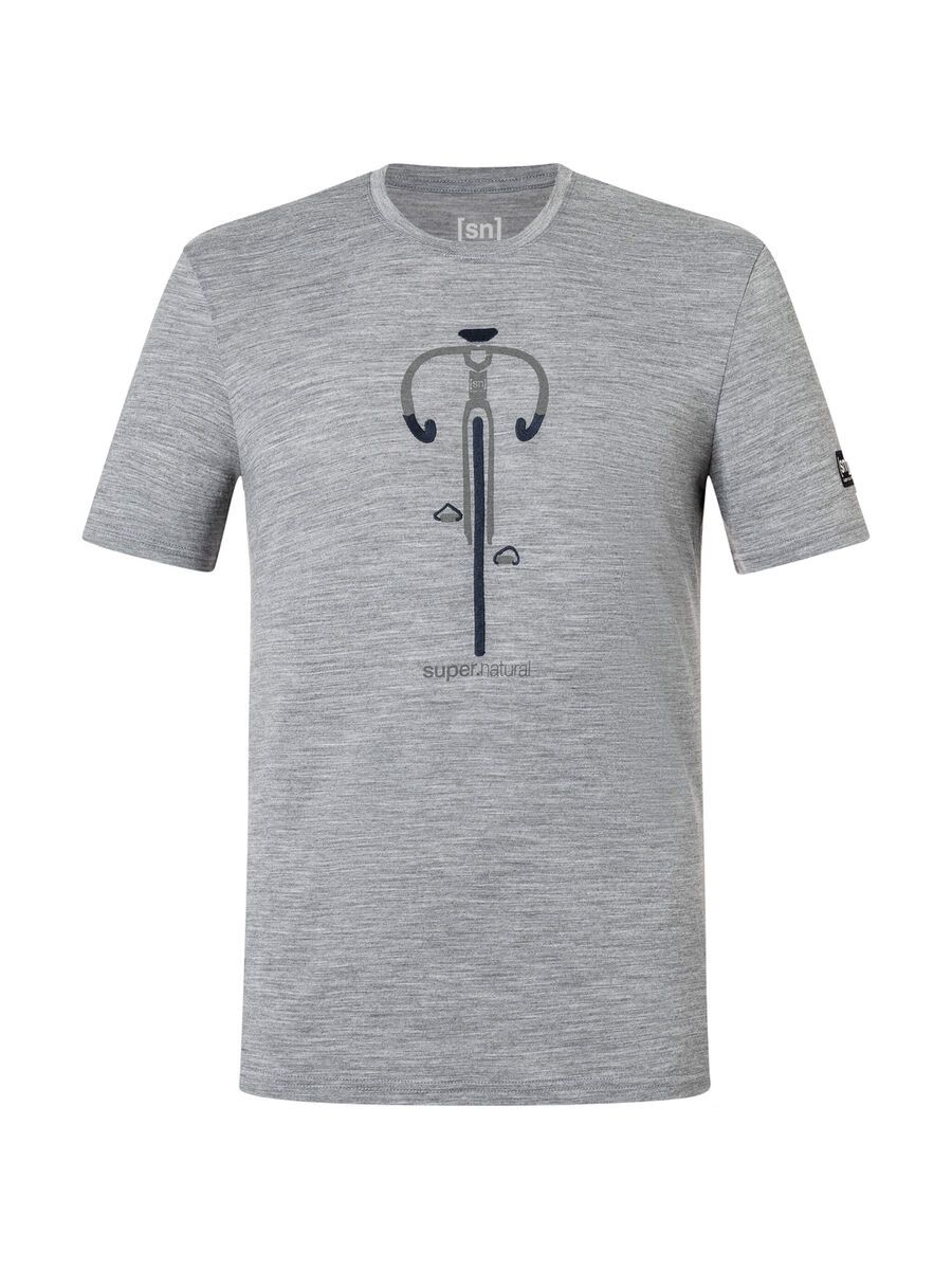 super.natural Vintage Bike Tee Herren, cashmere grey melange/blueberry/vintage khaki melange - Bild 1