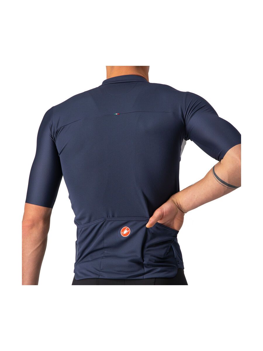 Castelli Prologo 7 Jersey, savile blue/silver gray-red - Bild 7