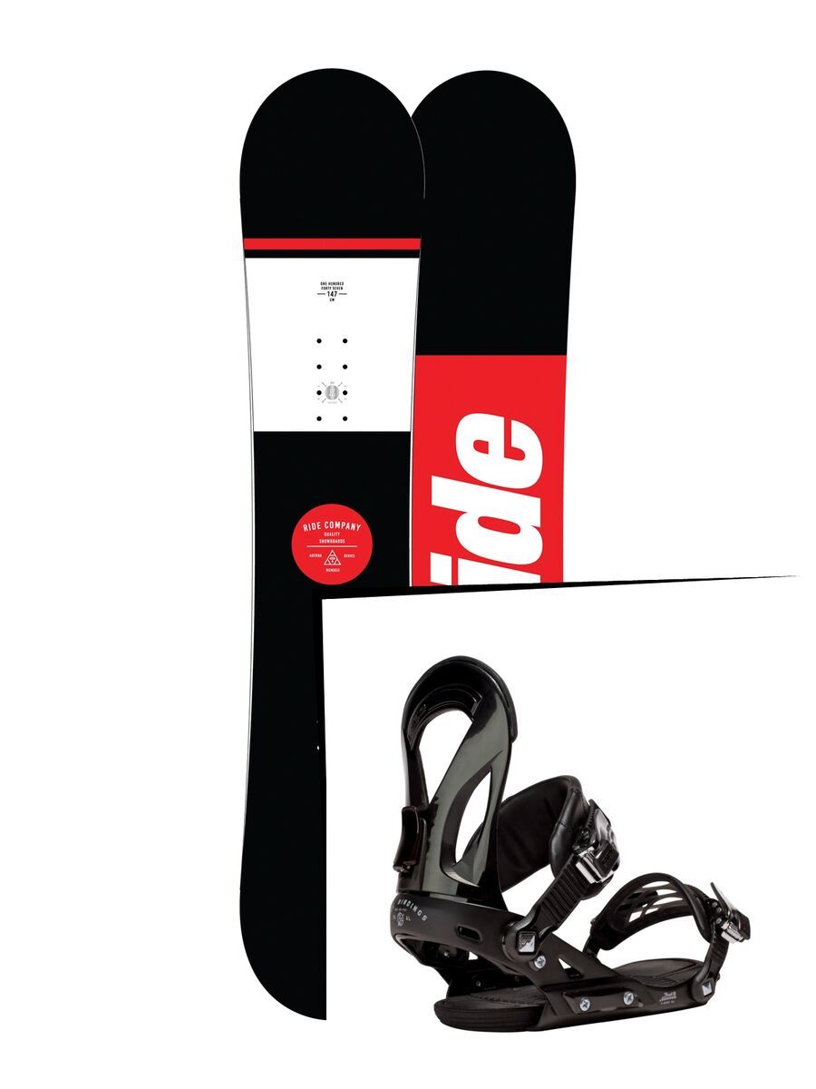 Set: Ride Agenda 2017 + Ride EX 2016, black - Snowboardset - Bild 1