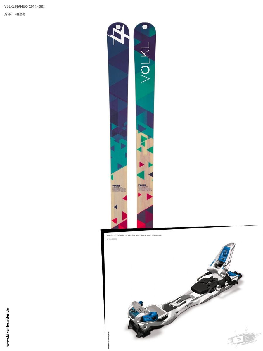 Völkl Set: Nanuq 2014 + Marker F12 Tour EPF - Bild 1