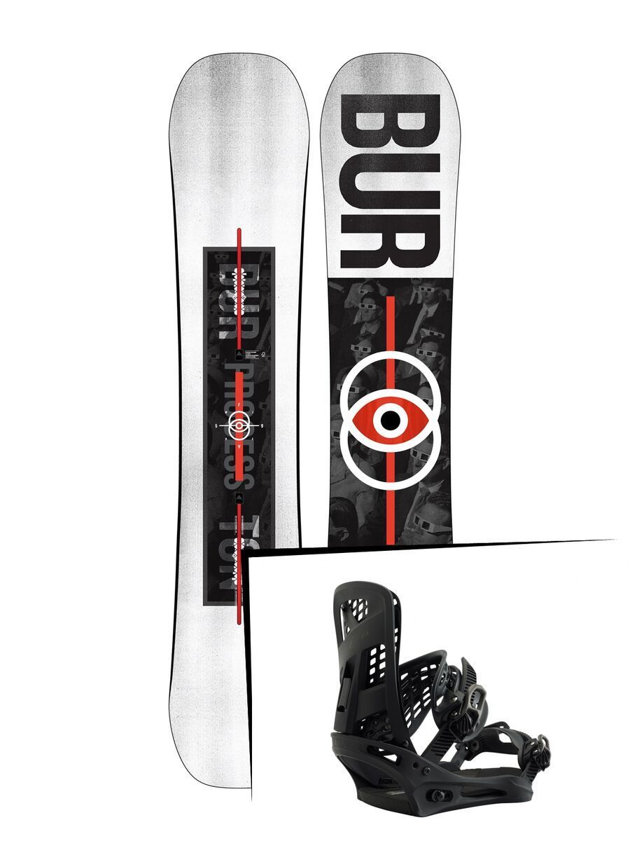 Set: Burton Process Flying V Wide 2019 + Burton Genesis matty black - Bild 1
