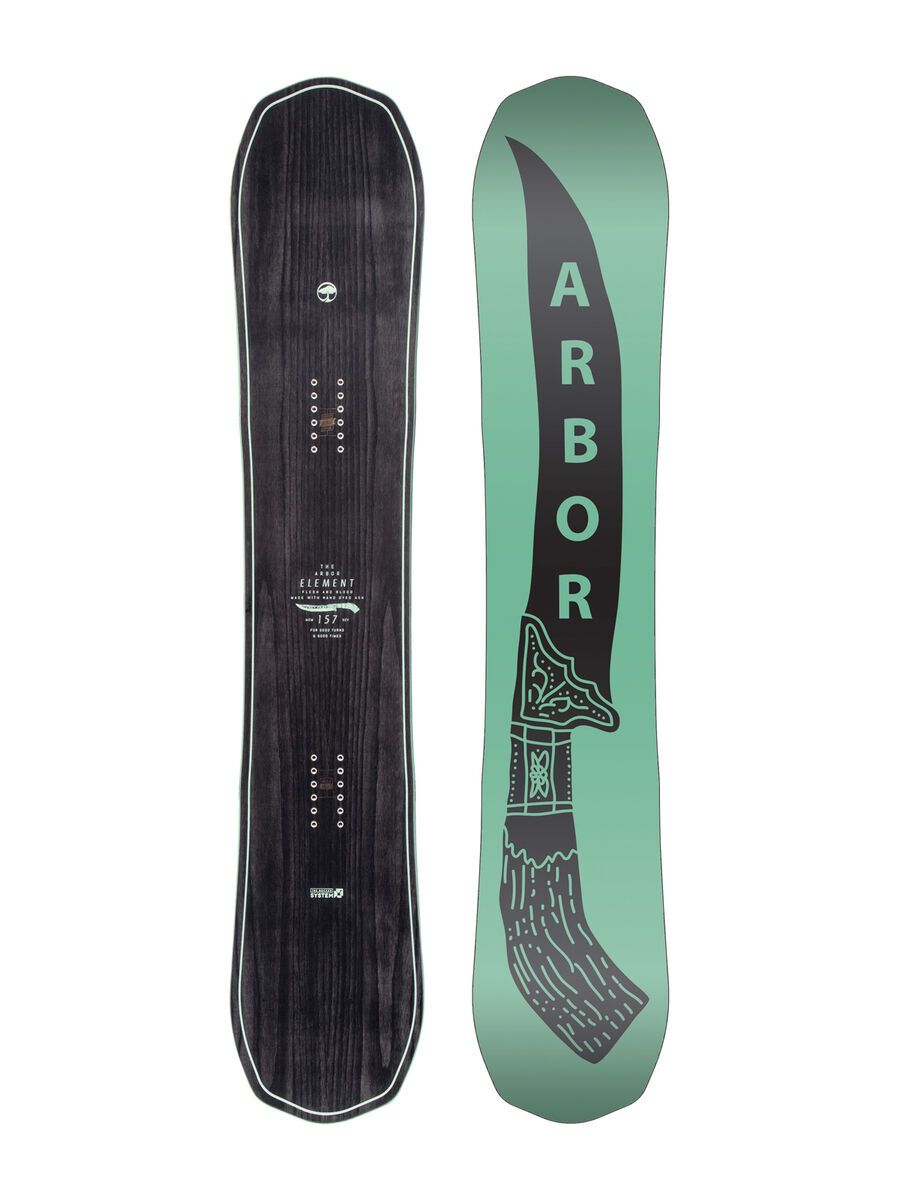 Set: Arbor Element Mid Wide 2017 + Nitro Zero 2017, not black - Snowboardset - Bild 2