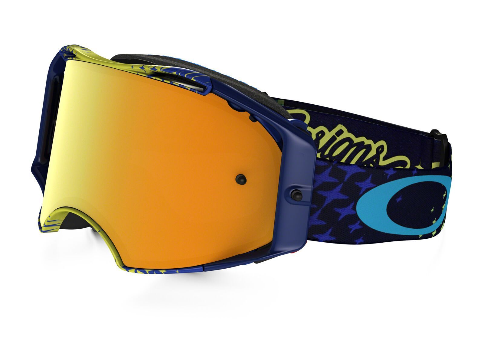 Oakley Airbrake MX Troy Lee Signature Series, starburst yellow blue/Lens: 24k iridium - Bild 1