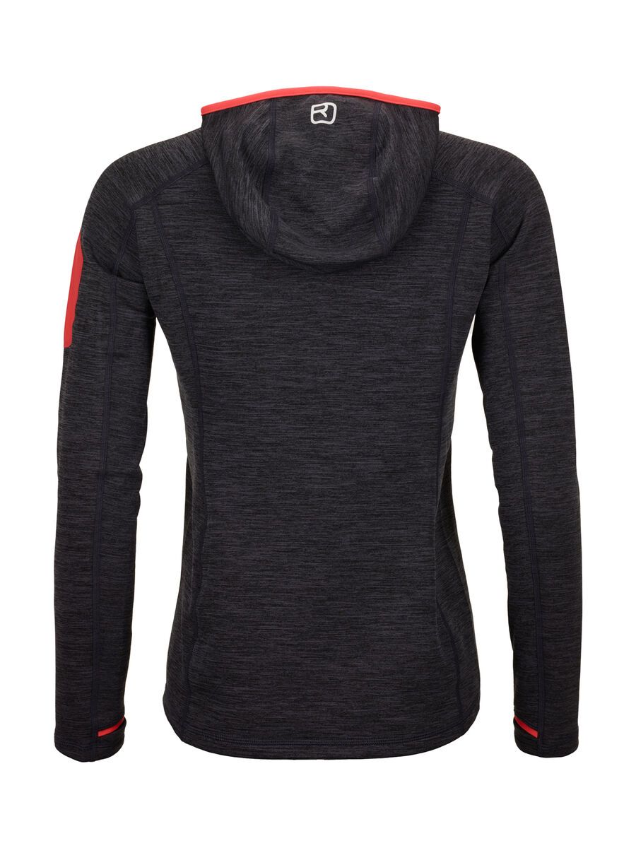 Ortovox Merino Fleece Light Melange Zip Neck W, black steel - Bild 2