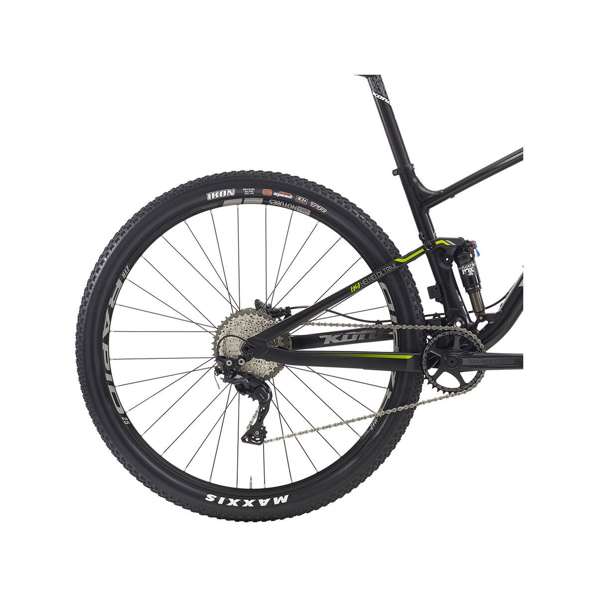 Kona Hei Hei DL Trail, matt black w/ silver and lime decals - Bild 4