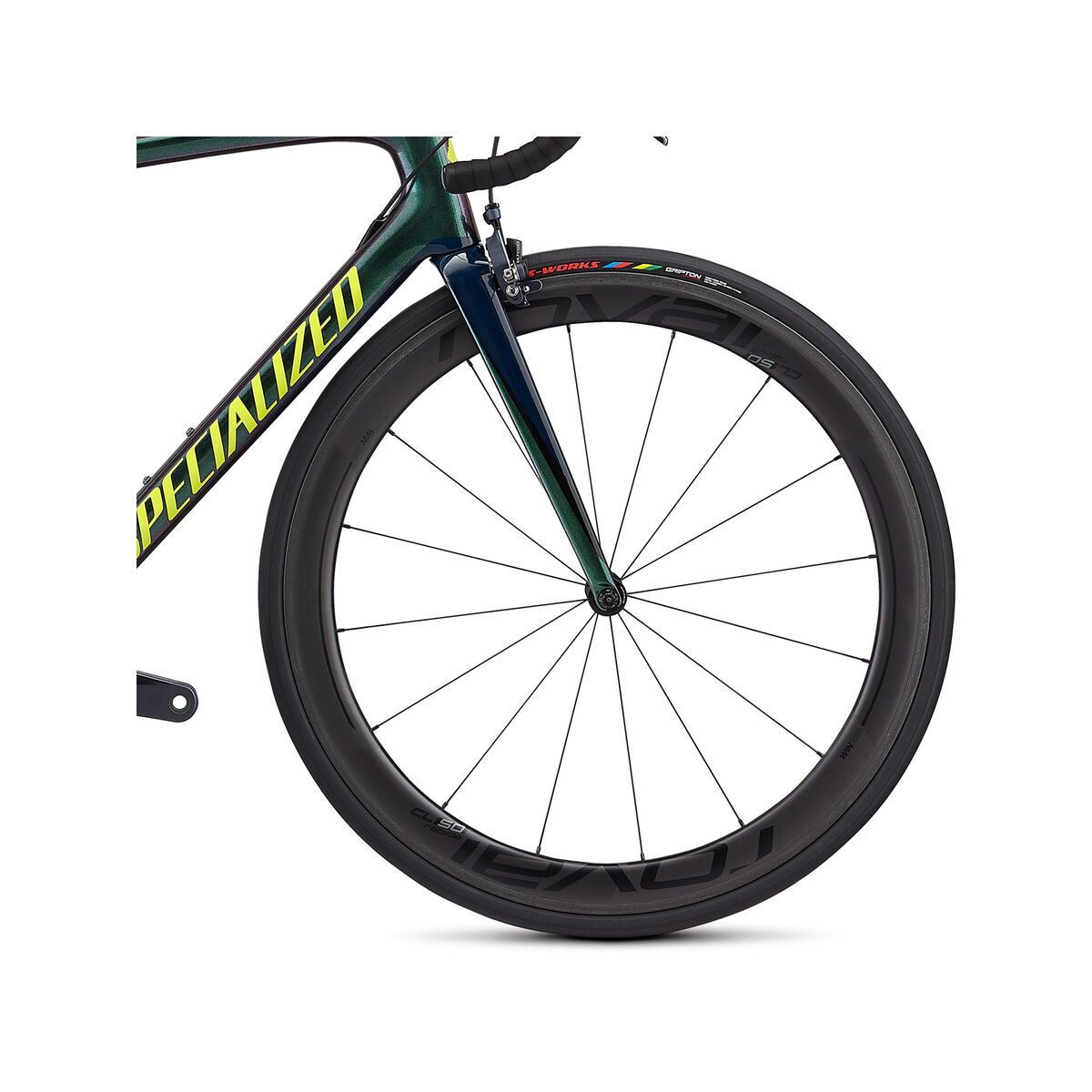 Specialized Tarmac Expert, gloss chameleon green/cast blue/tarmac black/team yellow - Bild 4