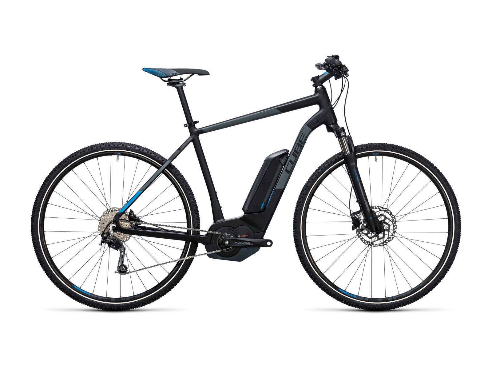 Cube Cross Hybrid Pro 500, black´n´blue - Bild 1