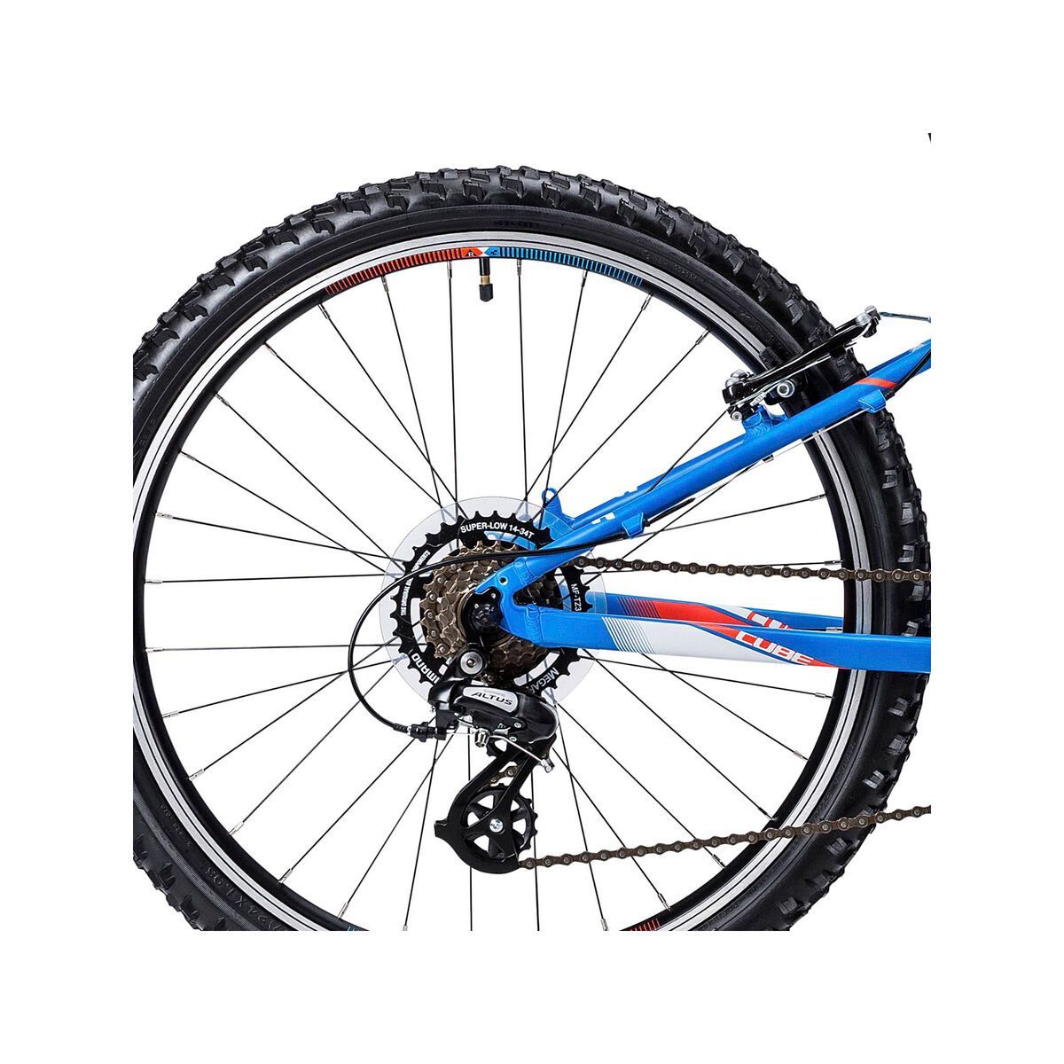 Cube Kid 240, blue/white/flashred - Bild 4