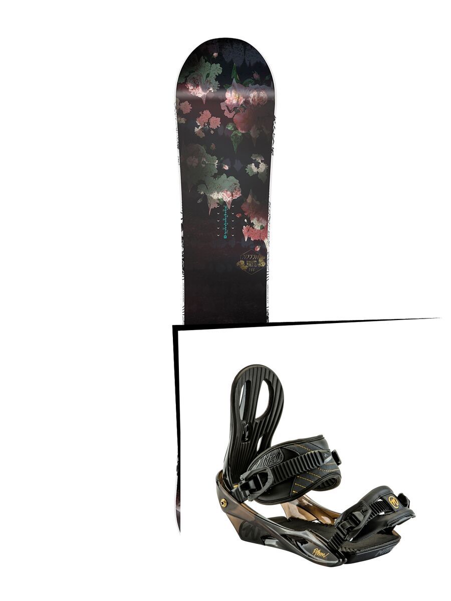 Set: Nitro Fate Trüe 2017 + Nitro Rythm 2017, black - Snowboardset - Bild 1