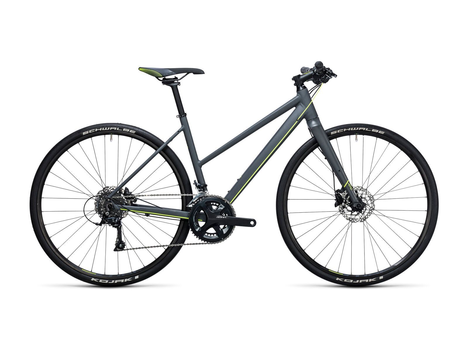 Cube SL Road Pro Trapeze, grey´n´flashyellow - Bild 1