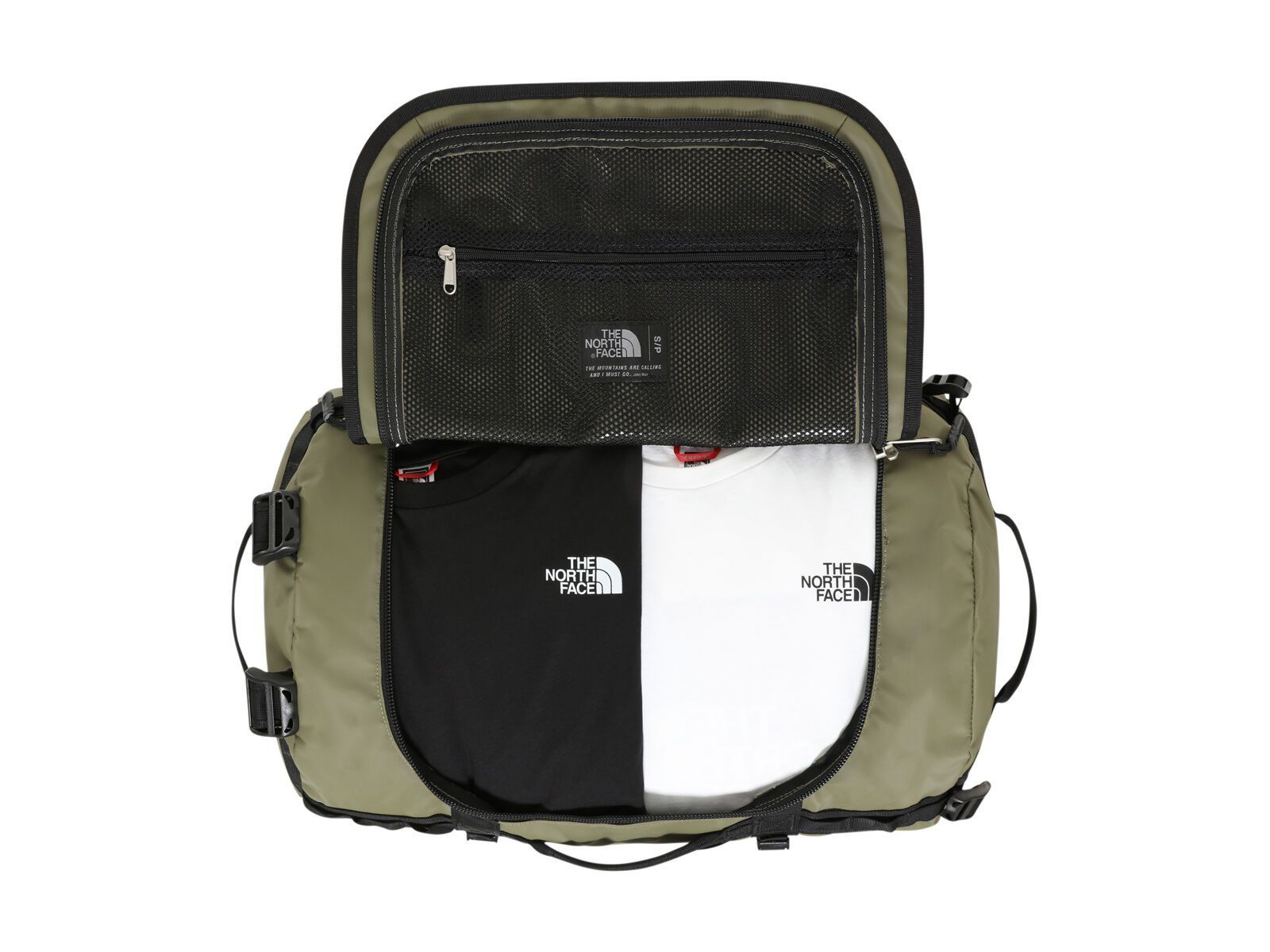 The North Face Base Camp Duffel - Small, burnt olive green/tnf black - Bild 3