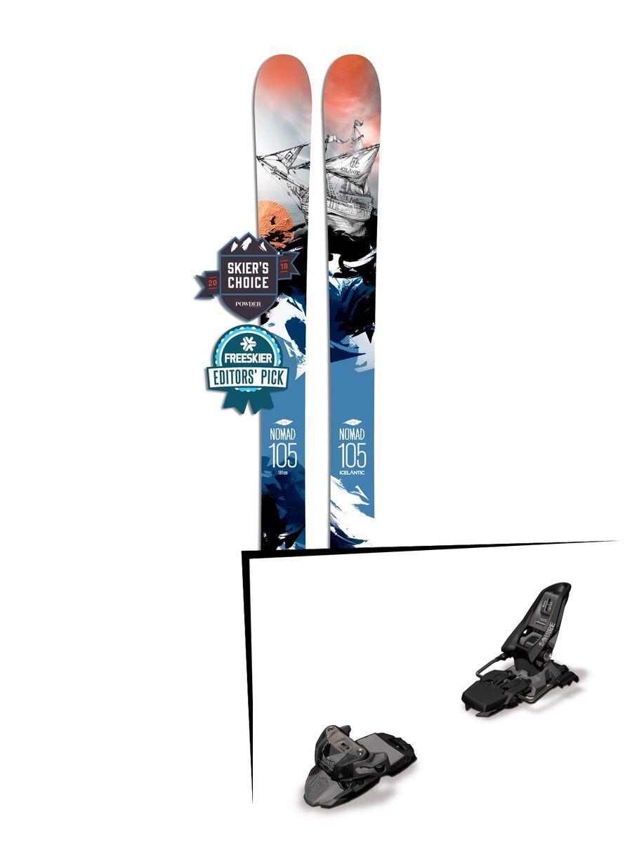 Set: Icelantic Nomad 105 Lite 2018 + Marker Squire 11 black anthracite - Bild 1