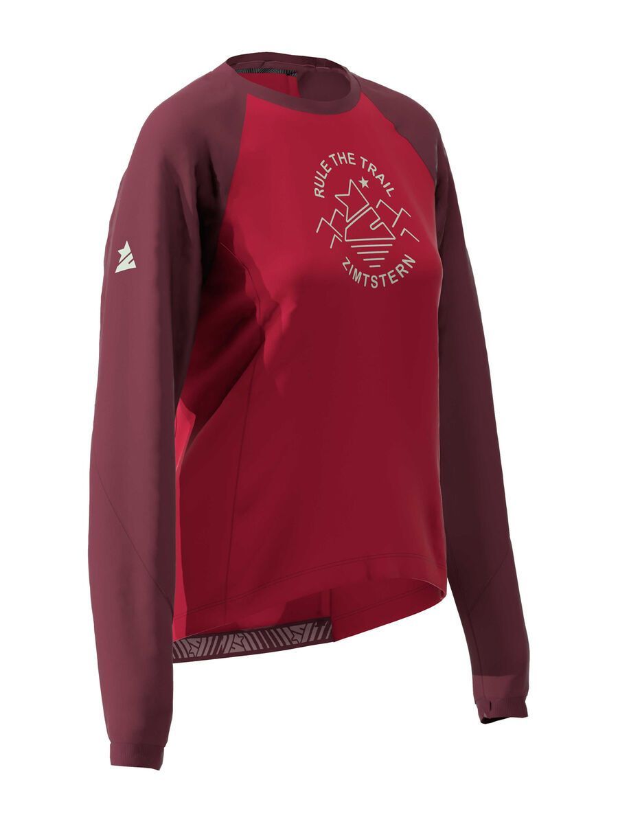 Zimtstern PureFlowz Shirt LS Women's, jester red/windsor wine/fog green - Bild 3