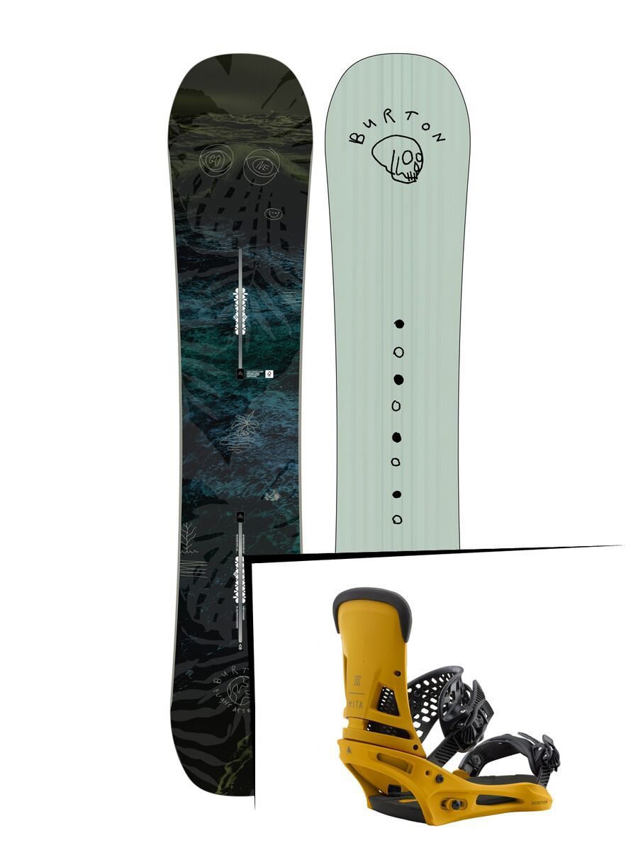 Set: Burton Flight Attendant Wide 2019 + Burton Malavita colonel mustard - Bild 1