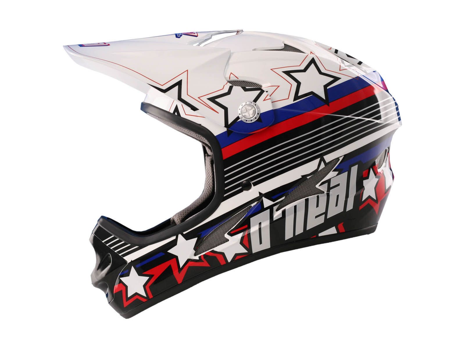 ONeal Fury Fidlock DH Helmet CAPTN, schwarz/weiss/rot/blau - Bild 1