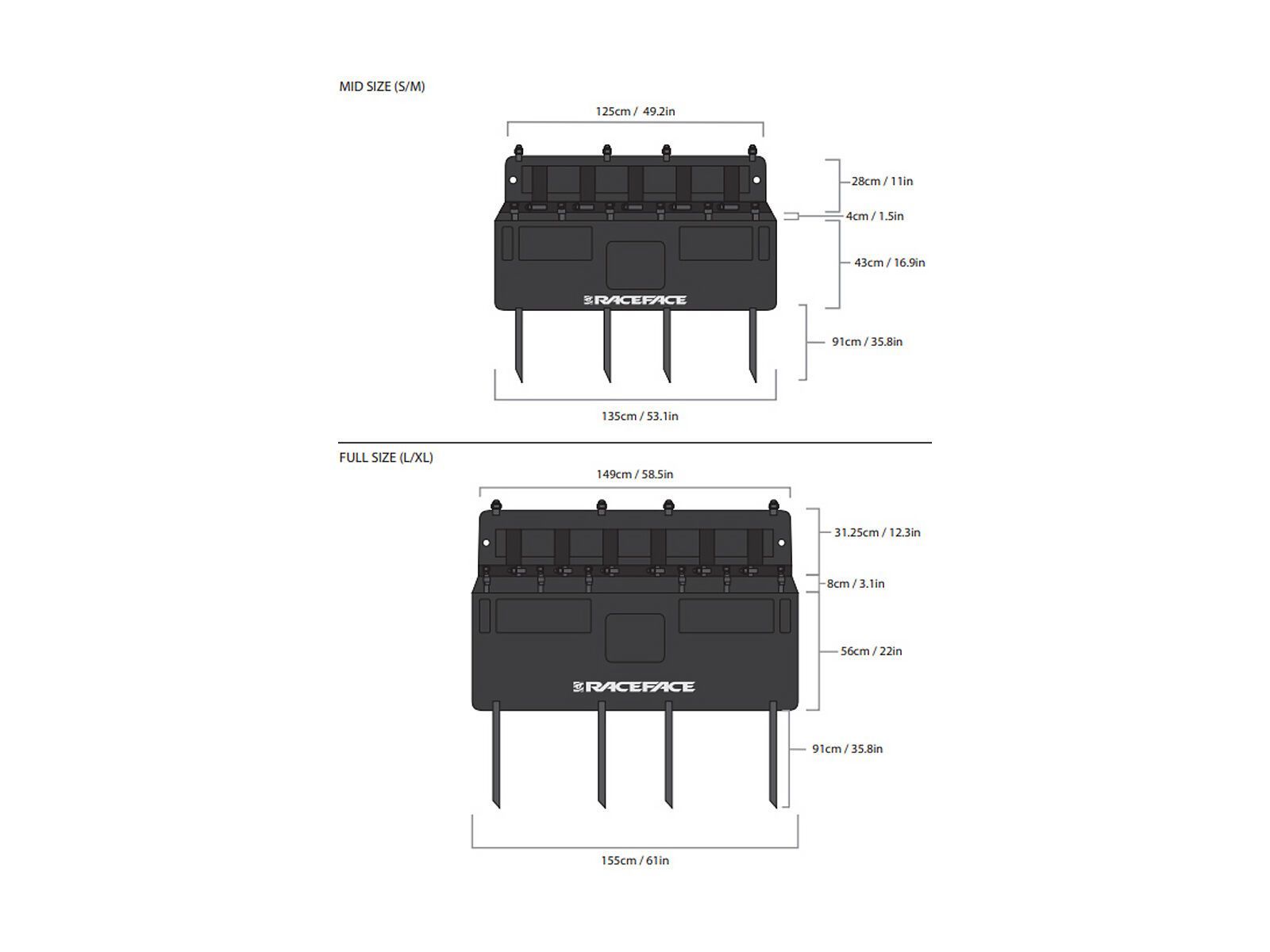 Race Face T2 Tailgate Pad - Mid-Size, floral - Bild 4