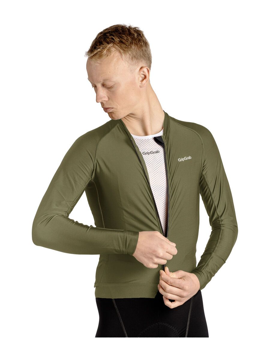 GripGrab PACR Long Sleeve Jersey, olive green - Bild 7