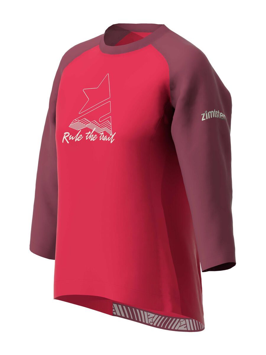Zimtstern PureFlowz Shirt 3/4 Women's, jester red/windsor wine/fog green - Bild 2