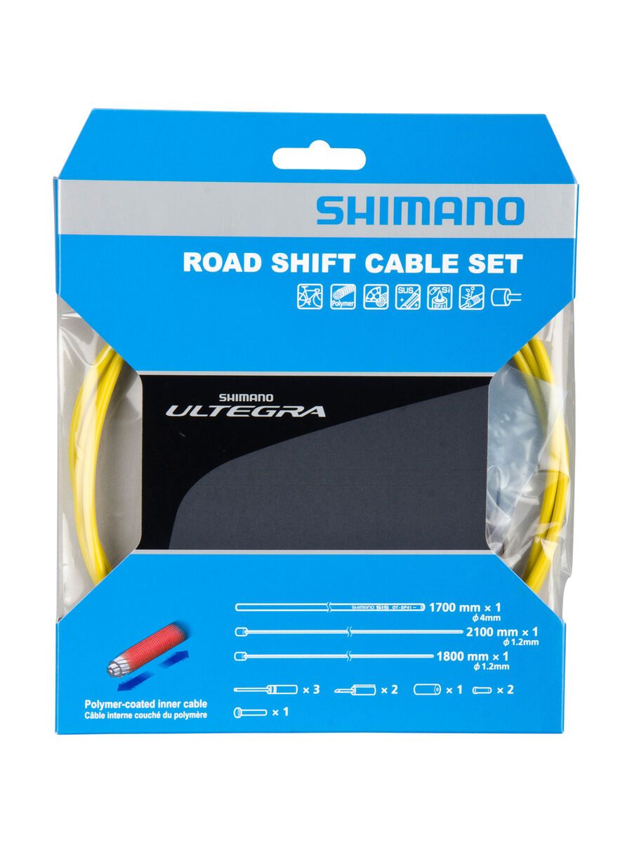 Shimano Schaltzug-Set Ultegra Polymer beschichtet, gelb - Bild 1