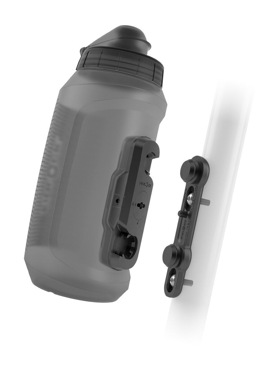 Fidlock Twist Bottle 750 Compact + Bike Base, transparent black - Bild 1