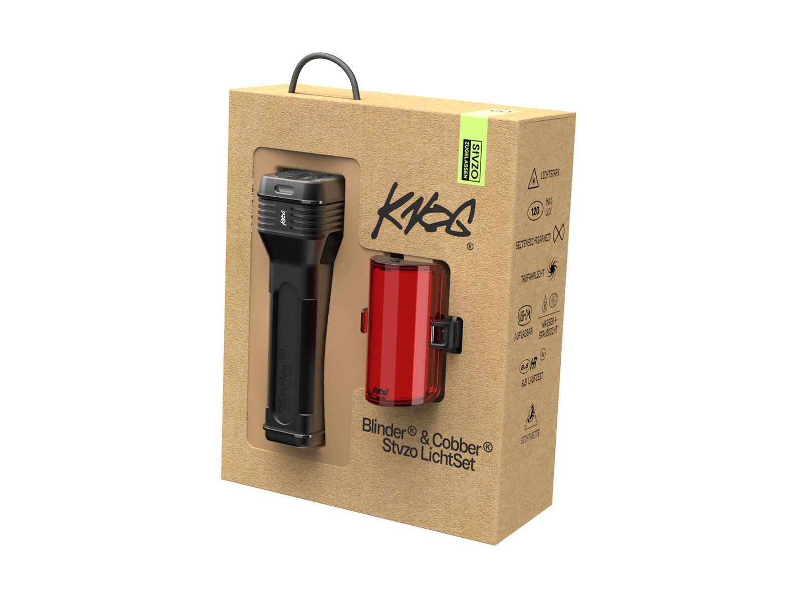 Knog Blinder 120 + Cobber StVZO LichtSet, black - Bild 11