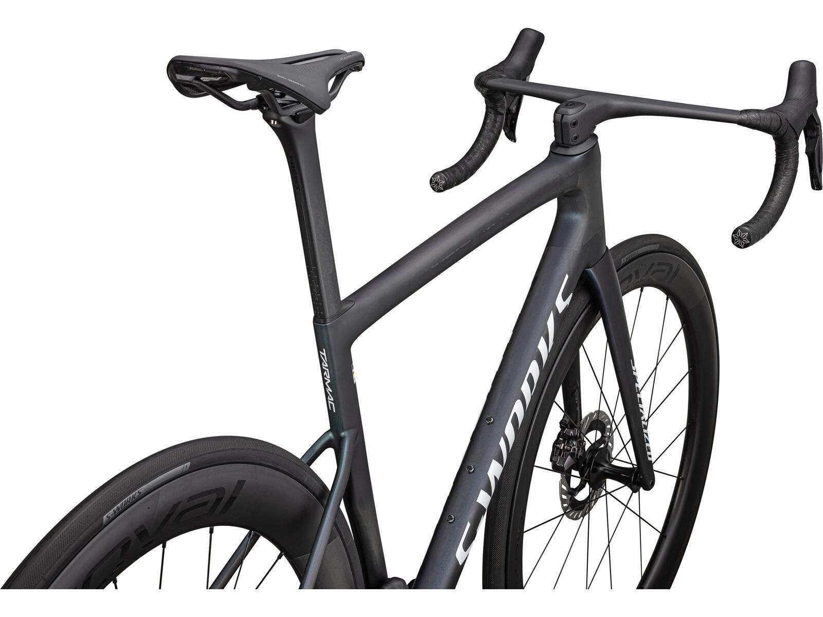 Specialized S-Works Tarmac SL8 - Shimano Dura-Ace Di2, satin carbon/cynan blue/silver-blue pearl fade/white silver - Bild 4