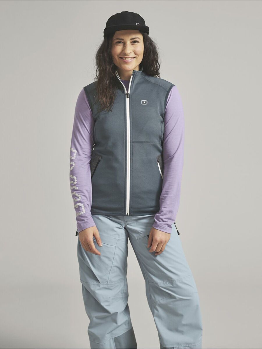 Ortovox Merino Fleece Vest W, black raven - Bild 3