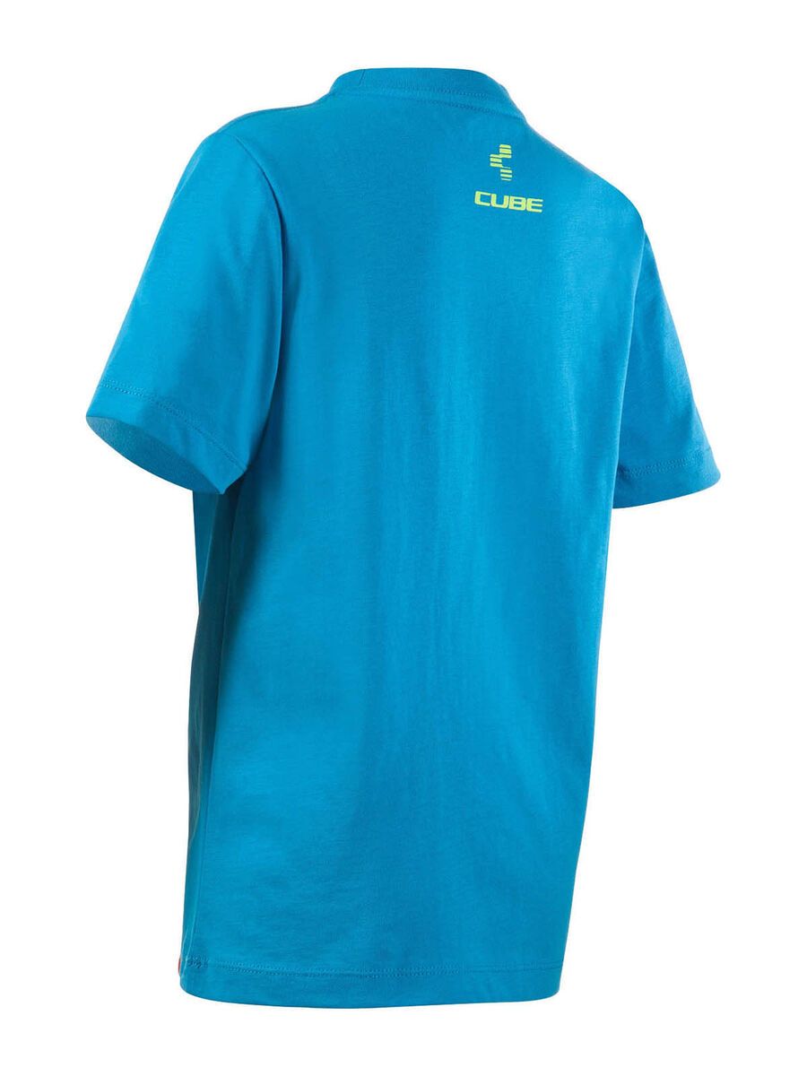 Cube Junior T-Shirt Fichtelmountains, blau/lime/grün - Bild 2