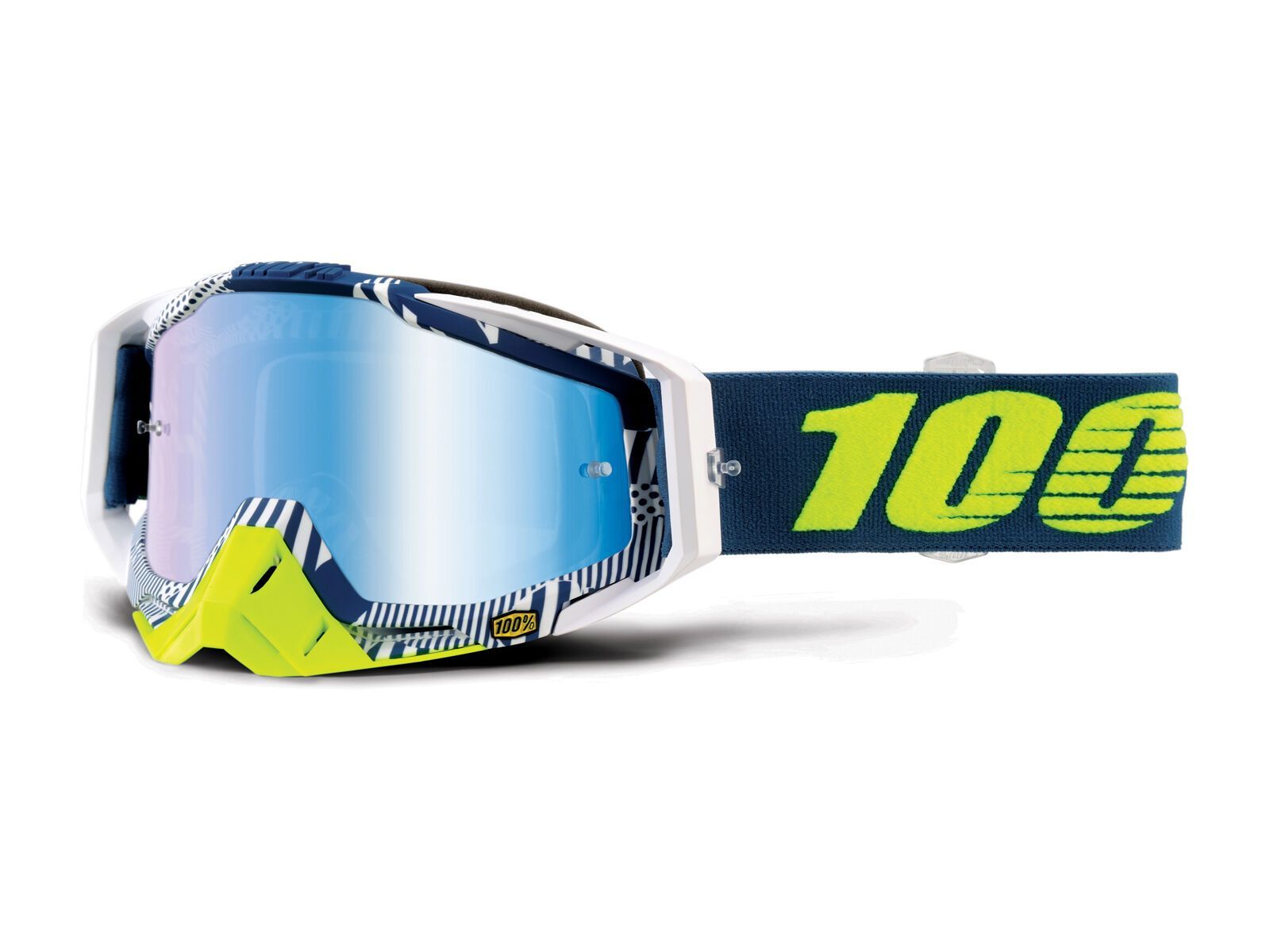 100% Racecraft inkl. Wechselscheibe, eclipse/Lens: mirror blue, clear - Bild 1