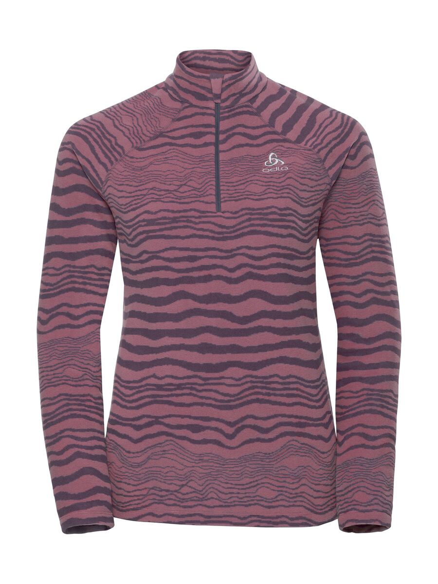 Odlo Midlayer 1/2 Zip Albula, odyssey gray/mesa rose - Bild 1